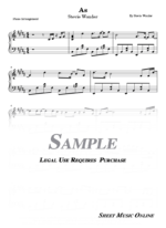 Stevie Wonder - As Sheet Music