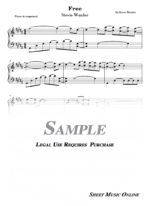 Stevie Wonder - Free Sheet Music