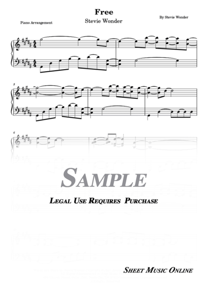 Stevie Wonder - Free Sheet Music