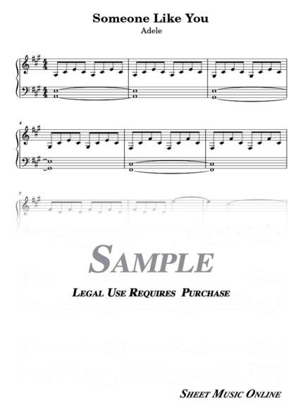 Adele - Someone Like You Sheet Music