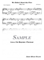 Billy Joel – We Didn't Start the Fire Sheet Music