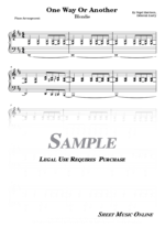Blondie - One Way Or Another Sheet Music