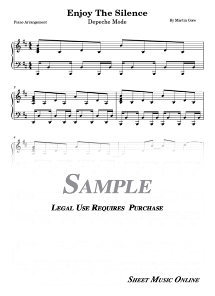 Depeche Mode - Enjoy The Silence Sheet Music