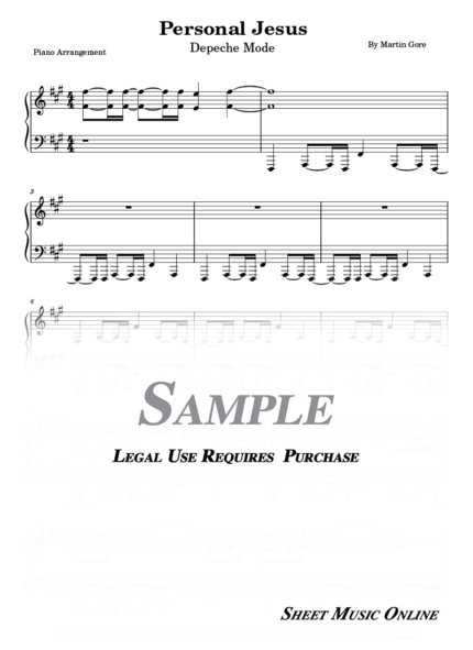 Depeche Mode - Personal Jesus Sheet Music