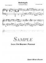 Leonard Cohen - Hallelujah Sheet Music