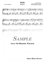 MAGIC! - Rude Sheet Music