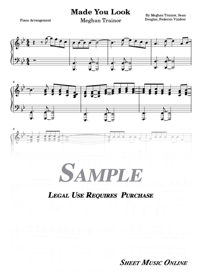 Meghan Trainor - Made You Look Sheet Music