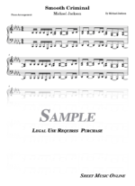 Michael Jackson - Smooth Criminal Sheet Music