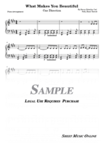 One Direction - What Makes You Beautiful Sheet Music