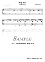 Pink Floyd - Hey You Sheet Music