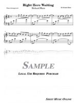 Richard Marx - Right Here Waiting Sheet Music