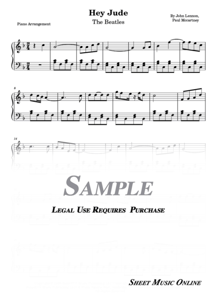 The Beatles - Hey Jude Sheet Music