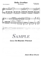 The Beatles - Hello, Goodbye Sheet Music