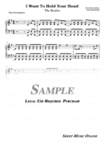 The Beatles - I Want To Hold Your Hand Sheet Music