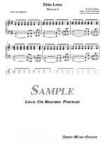Maroon 5 - This Love Sheet Music