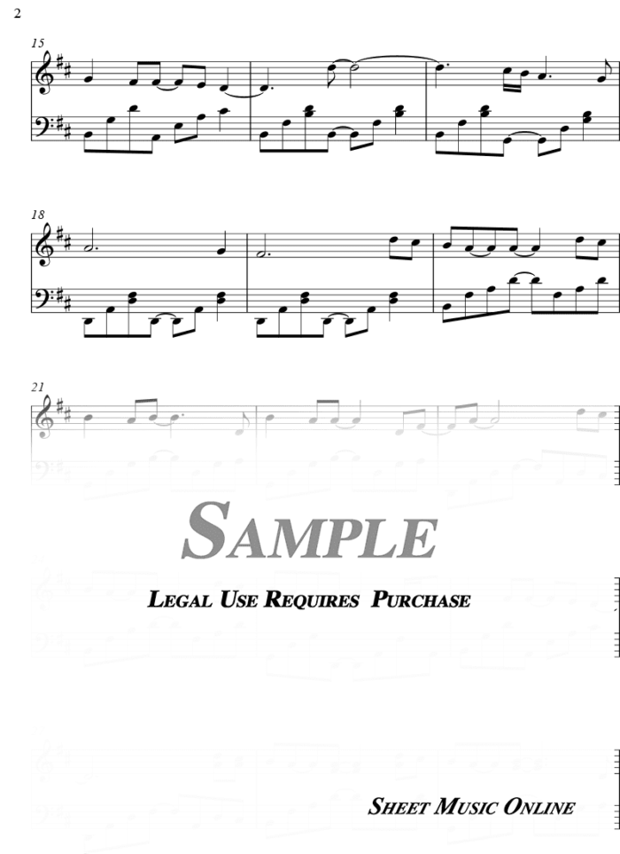 Sting - Fields of Gold Sheet Music