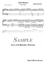 Lady Gaga - Just Dance Sheet Music
