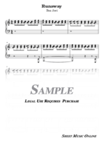 Bon Jovi - Runaway Sheet Music