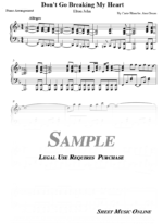 Elton John - Don't Go Breaking My Heart Sheet Music