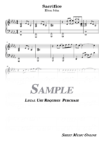 Elton John – Sacrifice Sheet Music