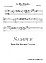 Elvis Presley - In the Ghetto Easy Sheet Music