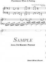 Irene Cara - Flashdance What A Feeling Sheet Music
