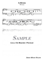 Nirvana - Lithium Sheet Music