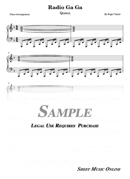 Queen - Radio Ga Ga Sheet Music