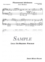 Arctic Monkeys - Fluorescent Adolescent Sheet Music