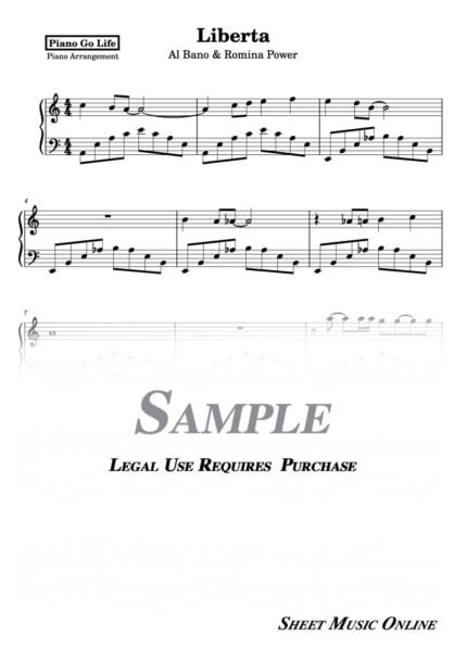 Al Bano & Romina Power - Liberta Sheet Music