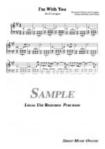 Avril Lavigne - I'm With You Sheet Music