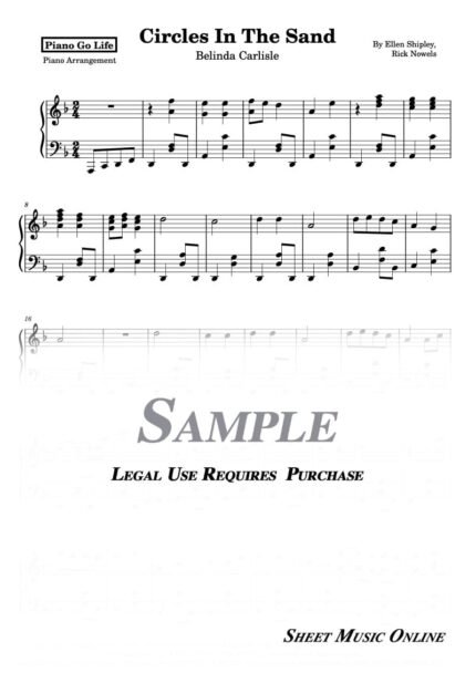 Belinda Carlisle - Circles In The Sand Sheet Music