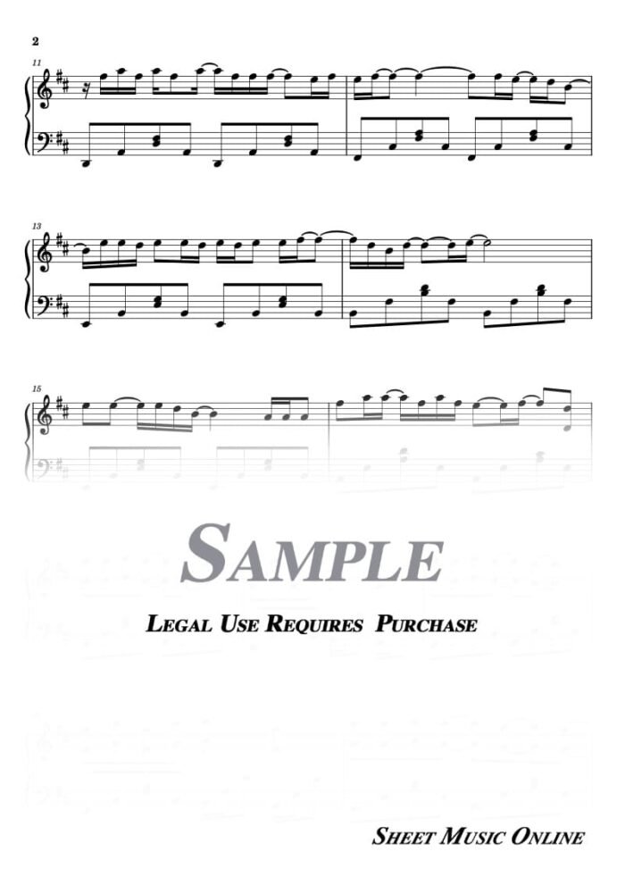 Bruno Mars - It Will Rain Sheet Music