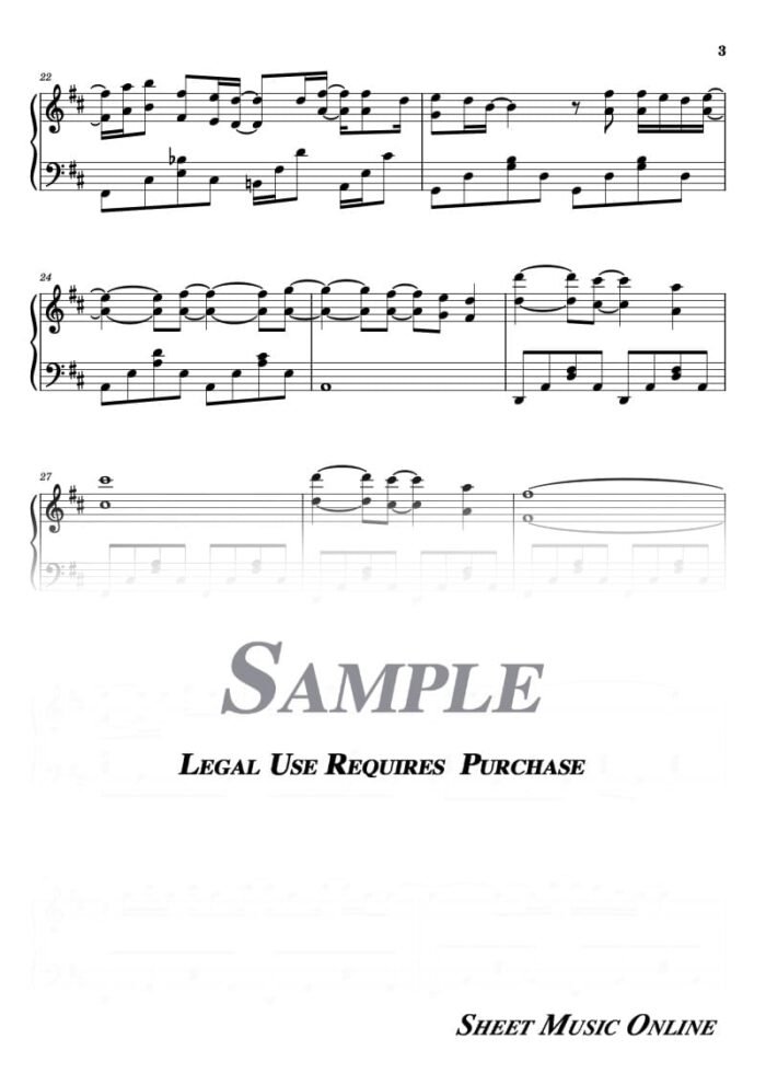Bruno Mars - It Will Rain Sheet Music