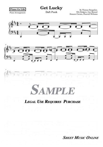 Daft Punk - Get Lucky Sheet Music