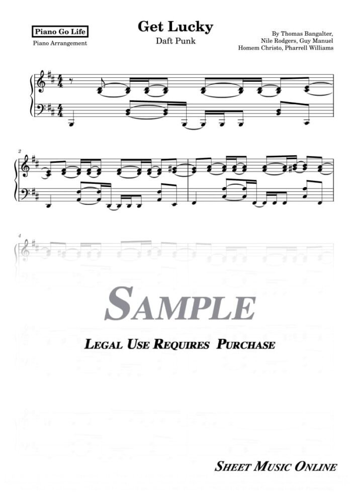 Daft Punk - Get Lucky Sheet Music