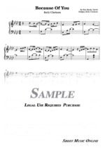 Kelly Clarkson - Because Of You Sheet Music