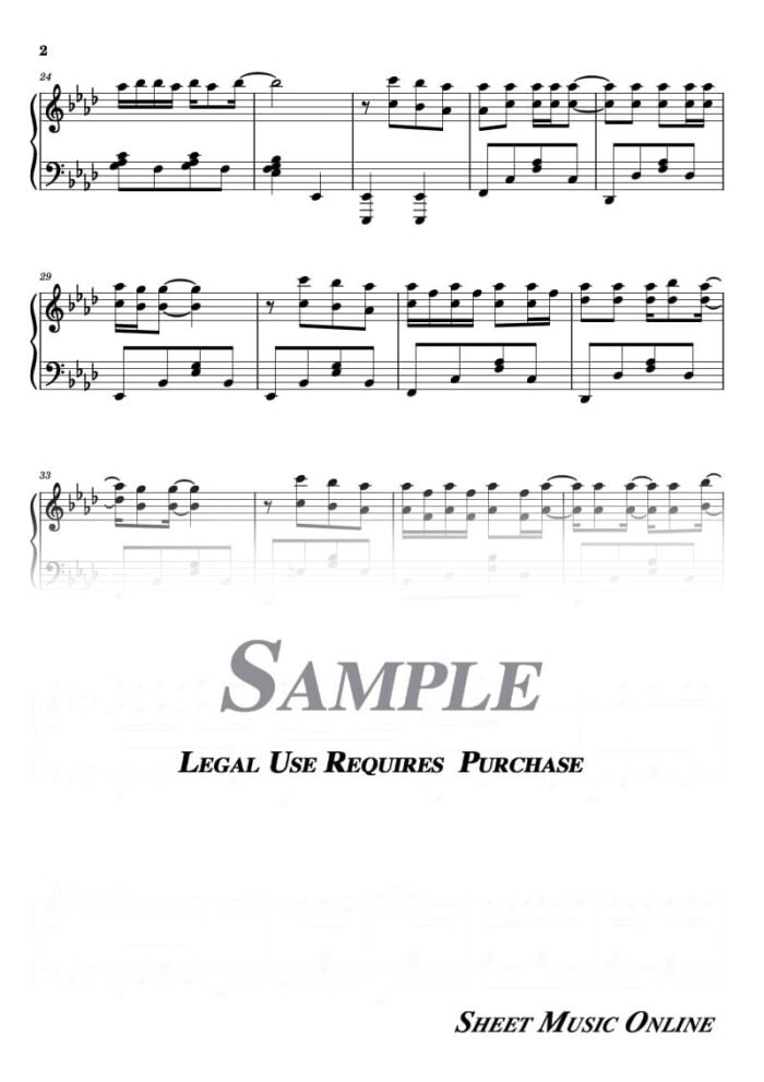 Kelly Clarkson - Because Of You Sheet Music