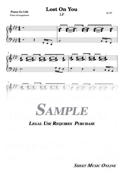 LP - Lost On You Sheet Music