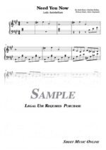 Lady Antebellum - Need You Now Sheet Music