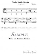 Savage Garden - Truly, Madly, Deeply Sheet Music