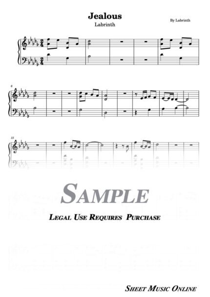 Labrinth - Jealous Sheet Music