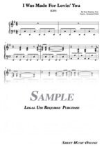 Kiss - I Was Made For Lovin' You Sheet Music