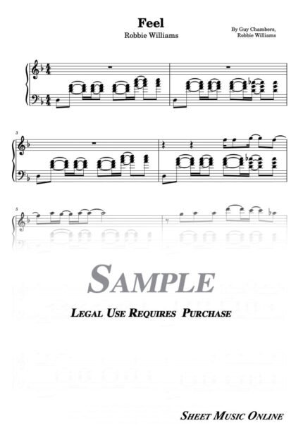 Robbie Williams - Feel Sheet Music