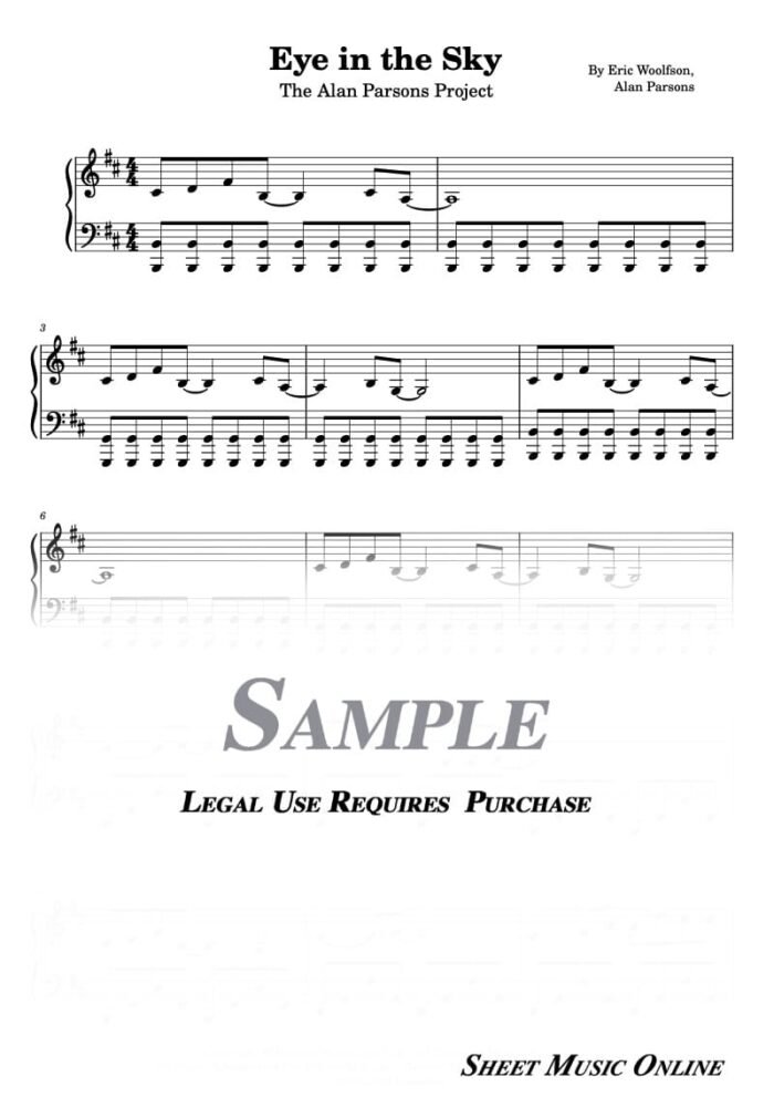 The Alan Parsons Project - Eye In The Sky Sheet Music