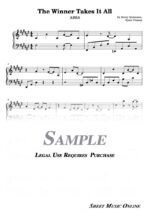 ABBA - The Winner Takes It All Sheet Music
