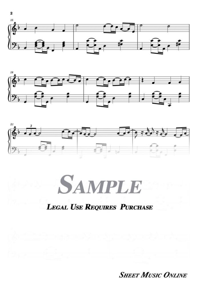 B.J.Thomas - Raindrops Keep Fallin' On My Head Sheet Music