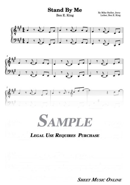 Ben E. King - Stand By Me Sheet Music