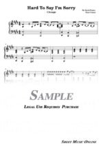 Chicago - Hard To Say I'm Sorry Sheet Music