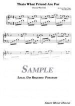 Dionne Warwick - Thats What Friend Are For Sheet Music